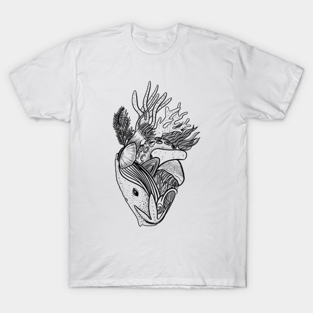 Ocean heart T-Shirt by AshleyNikkiB